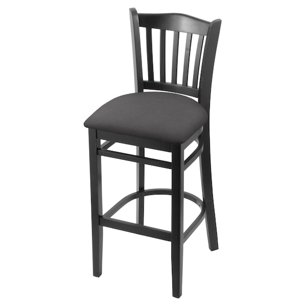 25" Counter Stool, Black Finish, Canter Storm Seat
